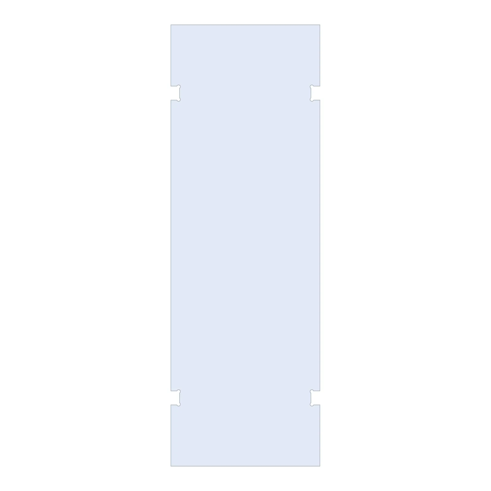 BRAUER Wand 80 helder glas tweezijdige uitsparingen