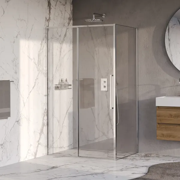 BRAUER Galactic douchecabine met schuifdeur helder glas 120x90x200 omkeerbaar incl. glascoating