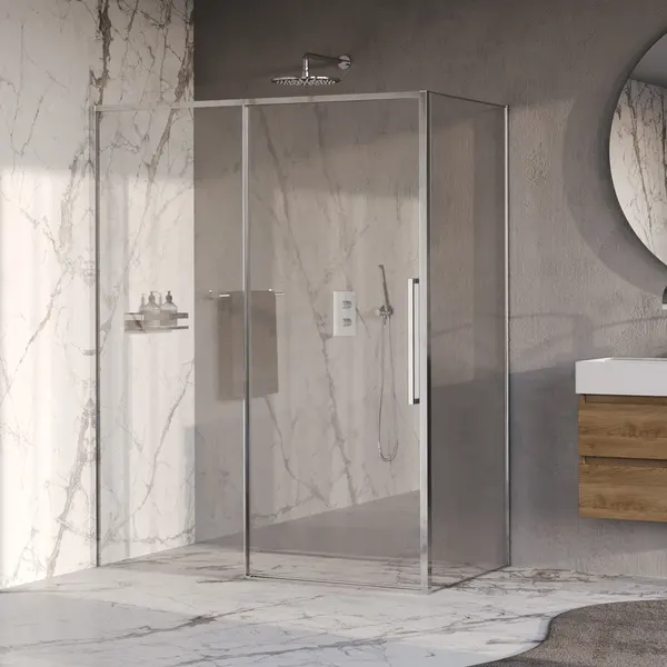 BRAUER Galactic douchecabine met schuifdeur helder glas 160x90x200 omkeerbaar incl. glascoating