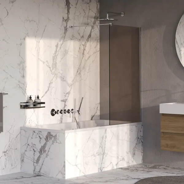 BRAUER Oblivion badwand brons glas 80x140 incl. glascoating