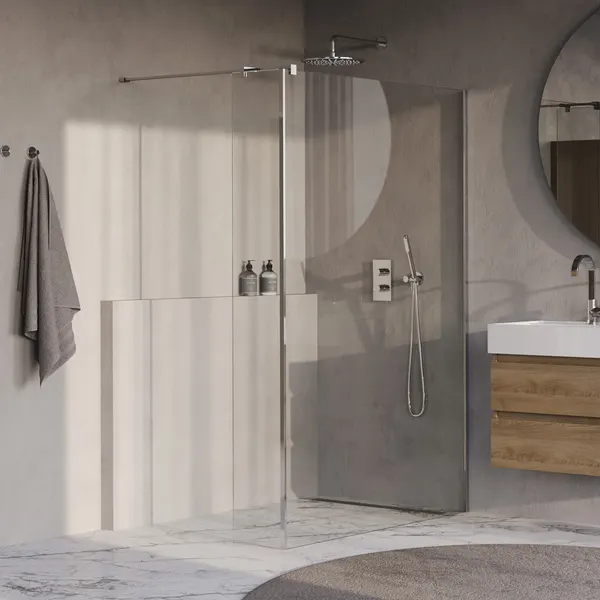 BRAUER Oblivion inloopdouche helder glas 140x200 met zijwand 40 incl. glascoating