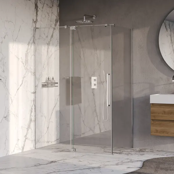 BRAUER Stellar douchecabine met draaideur helder glas 140x90x200 omkeerbaar incl. glascoating