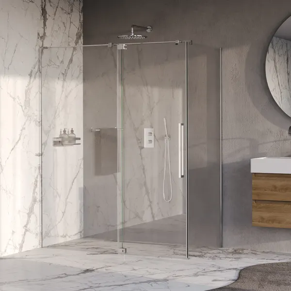 BRAUER Stellar douchecabine met draaideur helder glas 160x90x200 omkeerbaar incl. glascoating