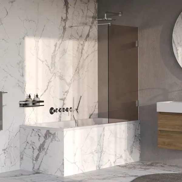 BRAUER Void badwand brons glas 80x140 incl. glascoating