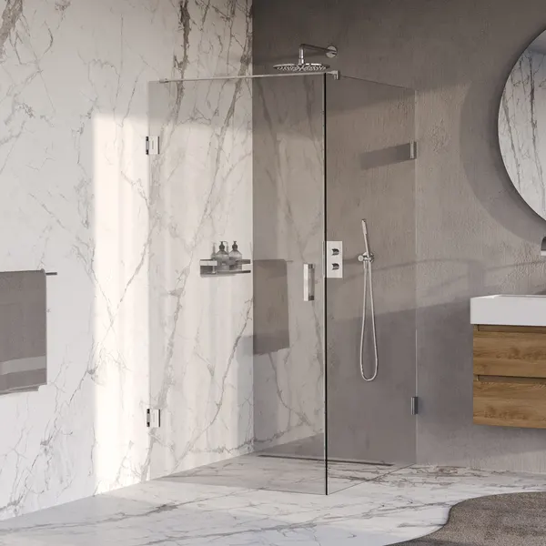 BRAUER Void douchecabine met draaideur helder glas 100x120x200 incl. glascoating
