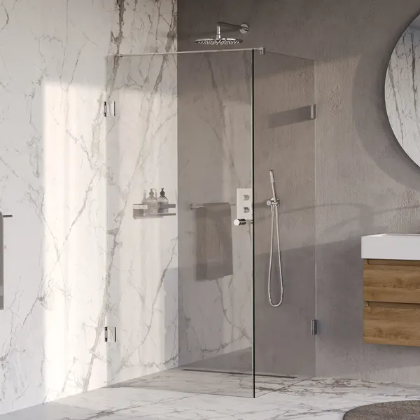 BRAUER Void Carving douchecabine met draaideur helder glas 100x100x200 incl. glascoating