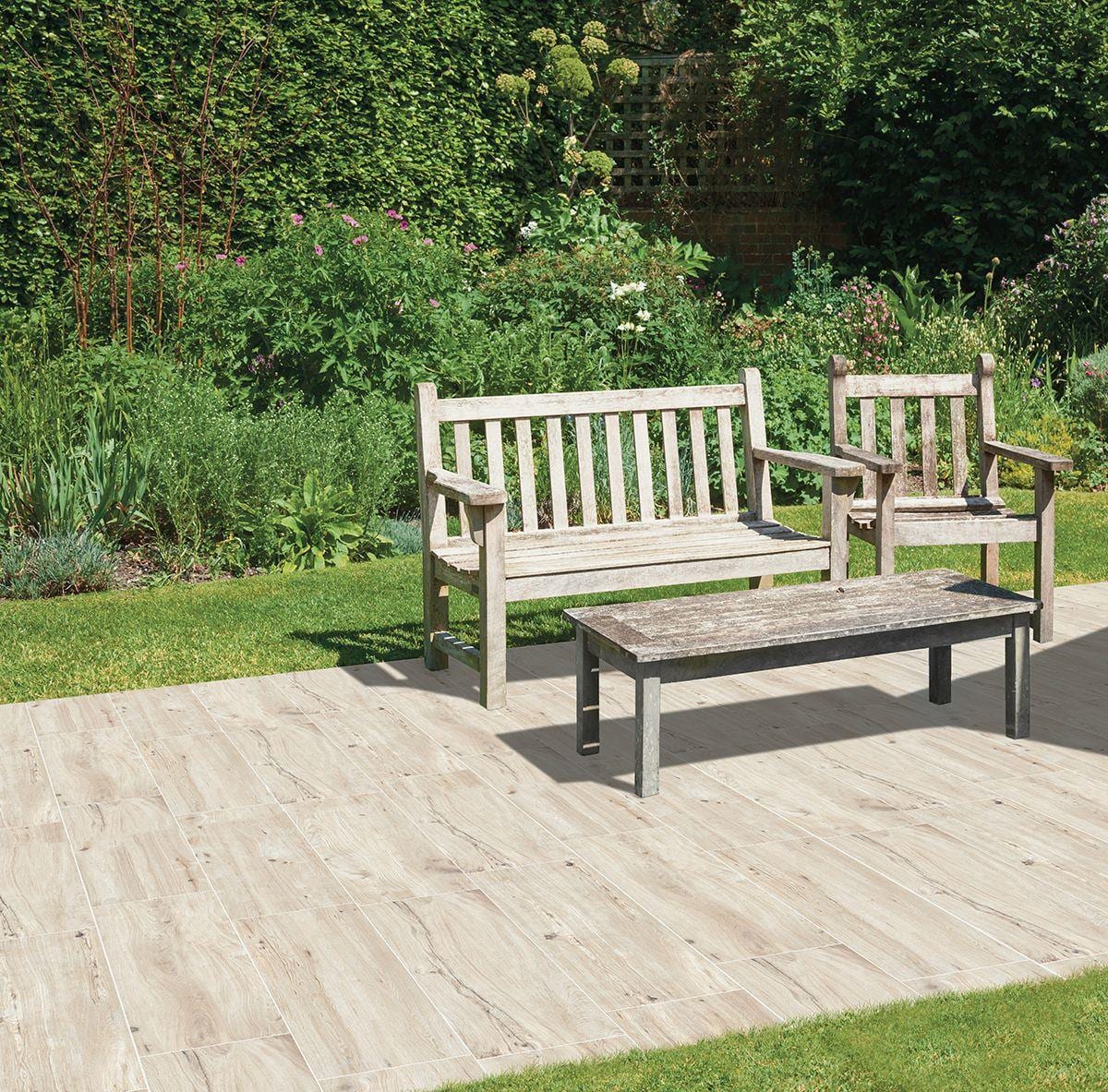 Terrastegel Padouk White 30x120 rett 20mm, foto 3 van 3