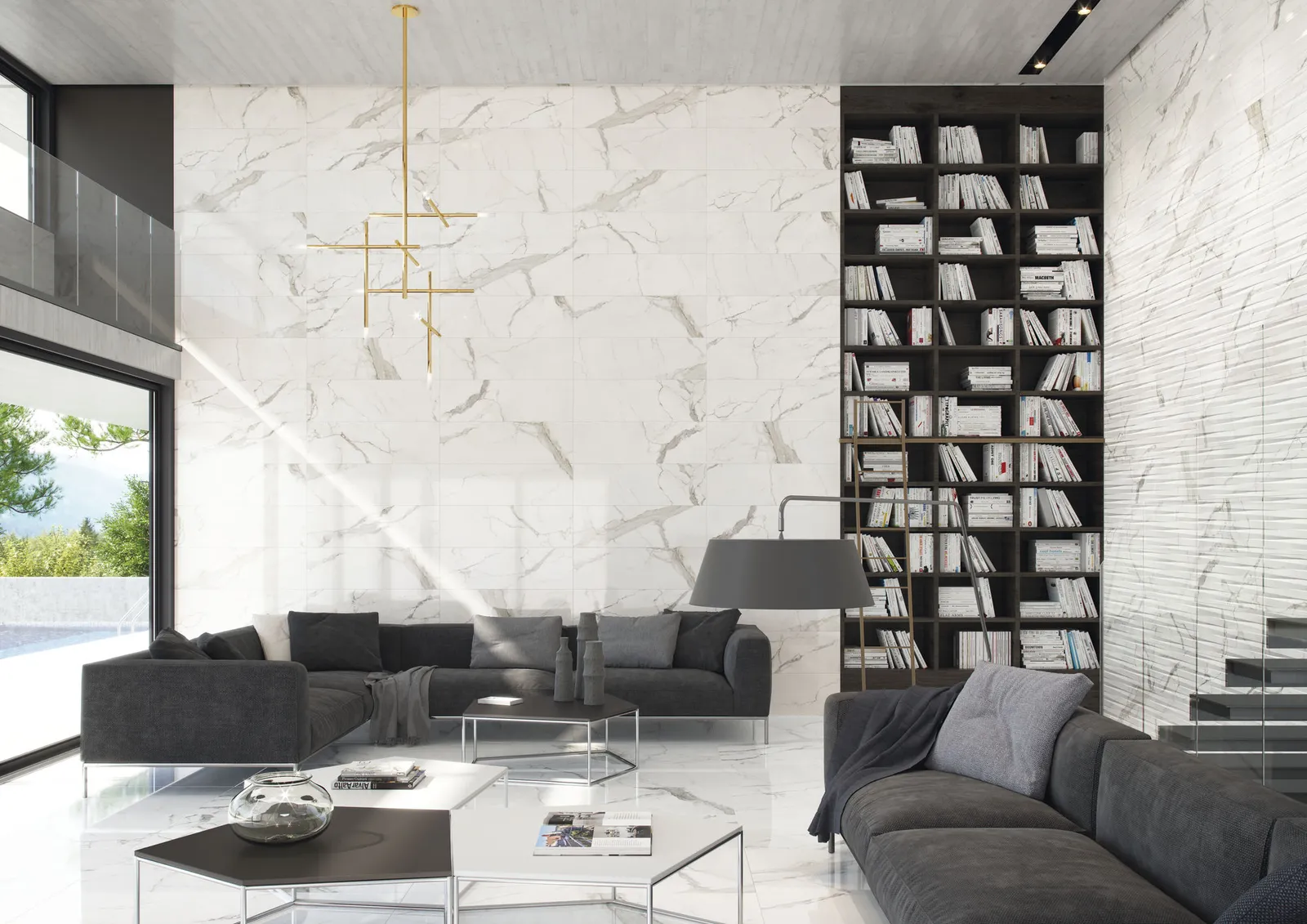 Statuario glans 60x60 rett, foto 3 van 3