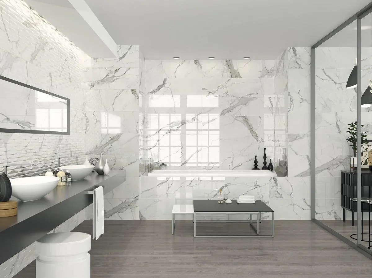 Statuario glans 40x120 rett, foto 2 van 2