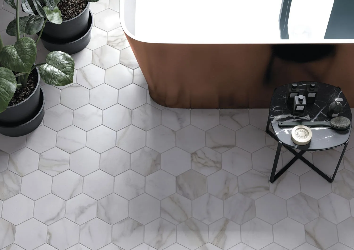 Hexagon Diamond Gold mat 15x17, foto 2 van 5
