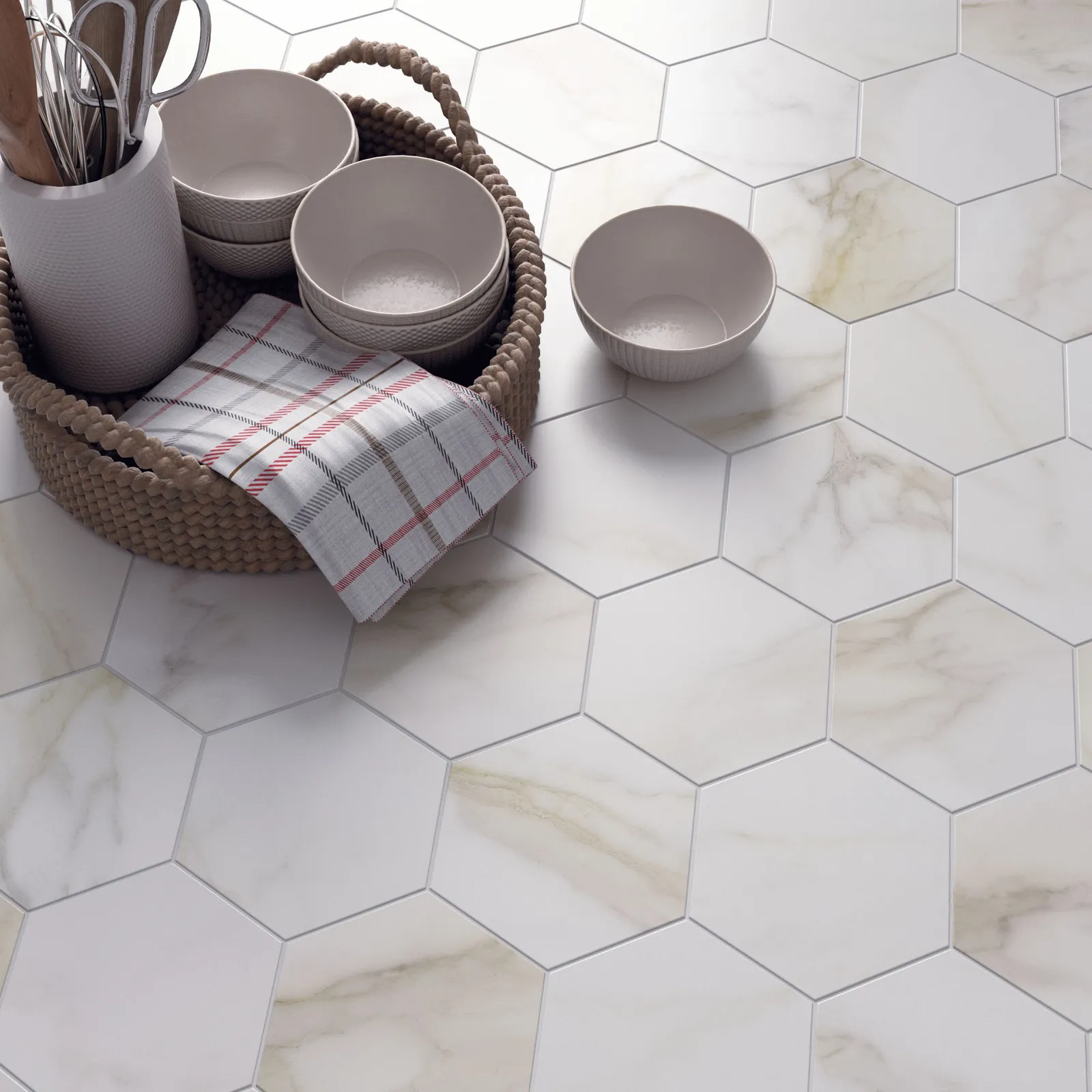 Hexagon Diamond Gold mat 15x17, foto 3 van 5