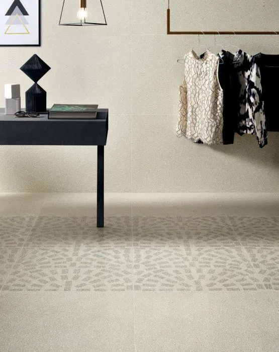 Terrazzo Mini Caolino 60x60 rett, foto 2 van 2