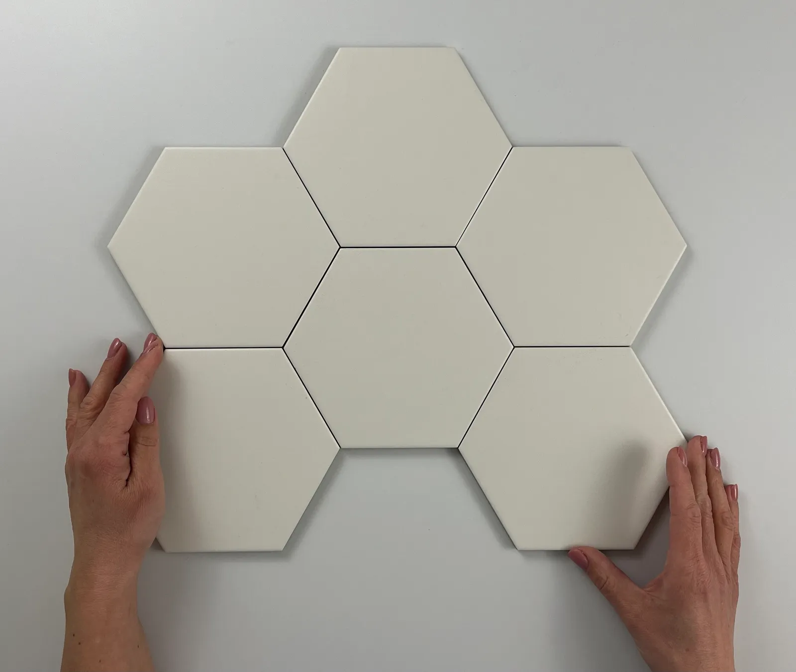 Hexagon Timeless Ivory mat 15x17
