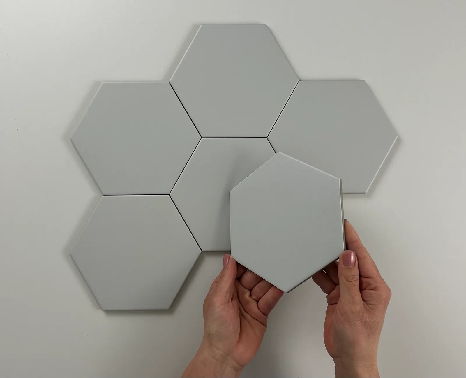 Hexagon Timeless Pearl mat 15x17, foto 2 van 2