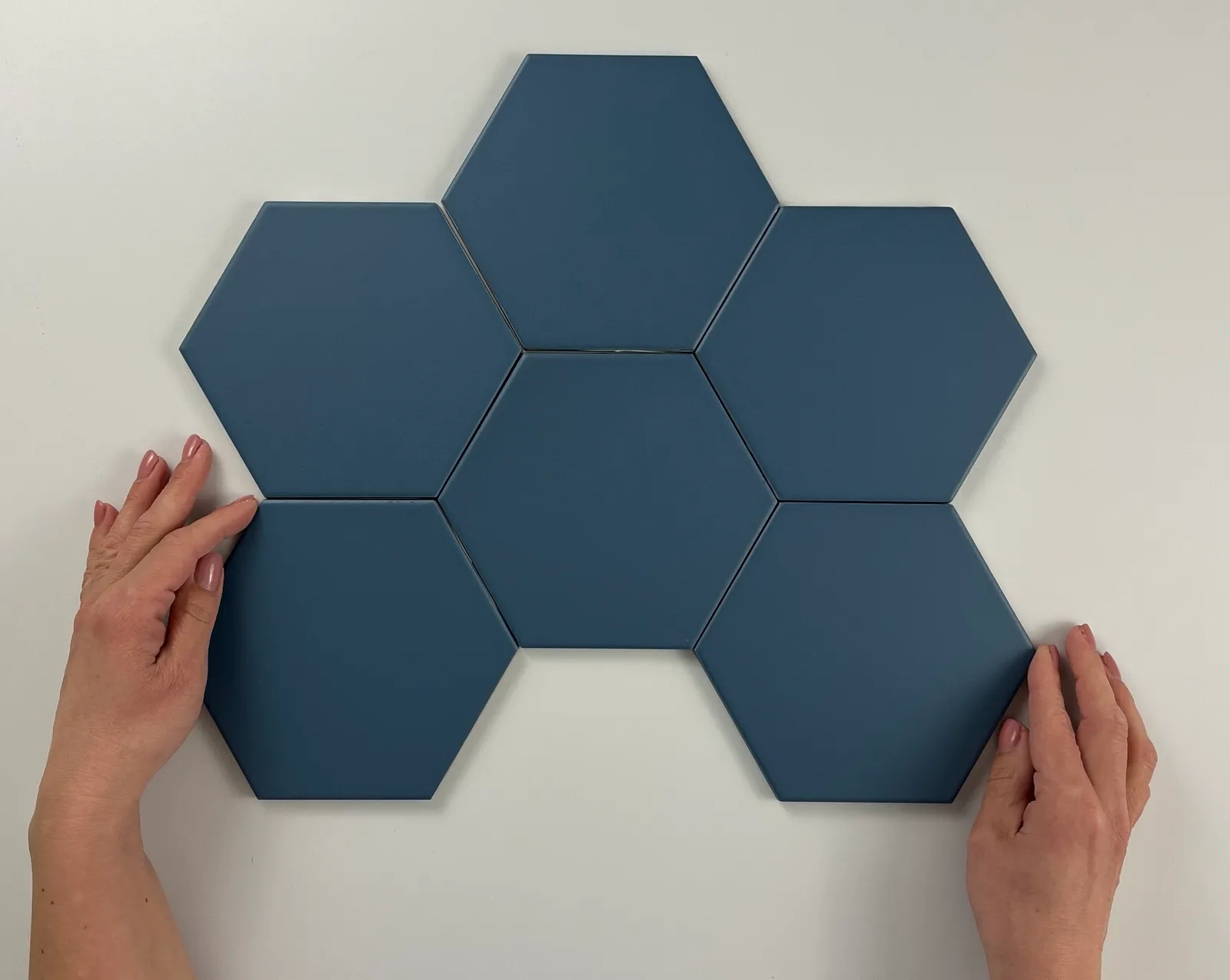 Sample Hexagon Timeless Marine mat 15x17 (sample tegel)