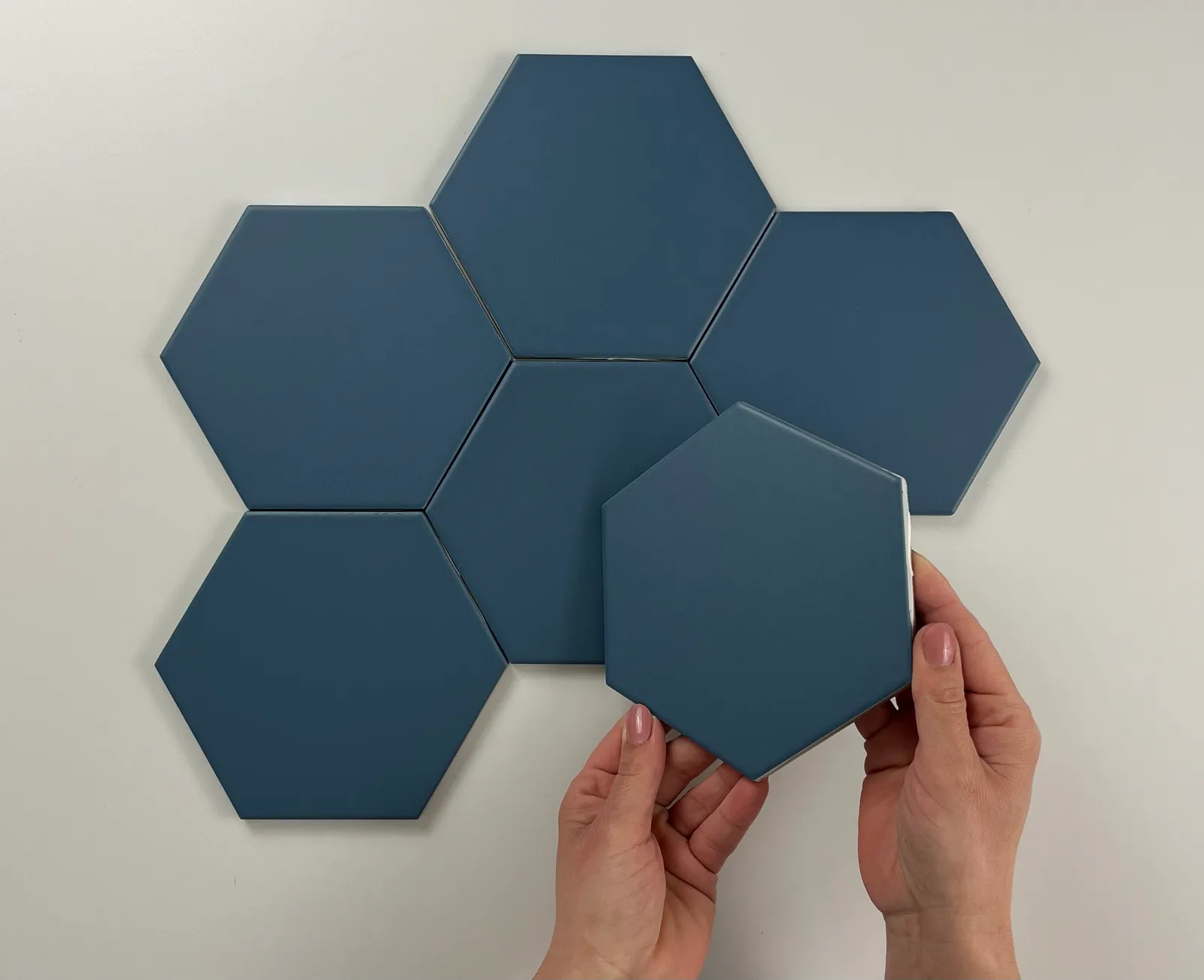 Hexagon Timeless Marine mat 15x17, foto 2 van 2