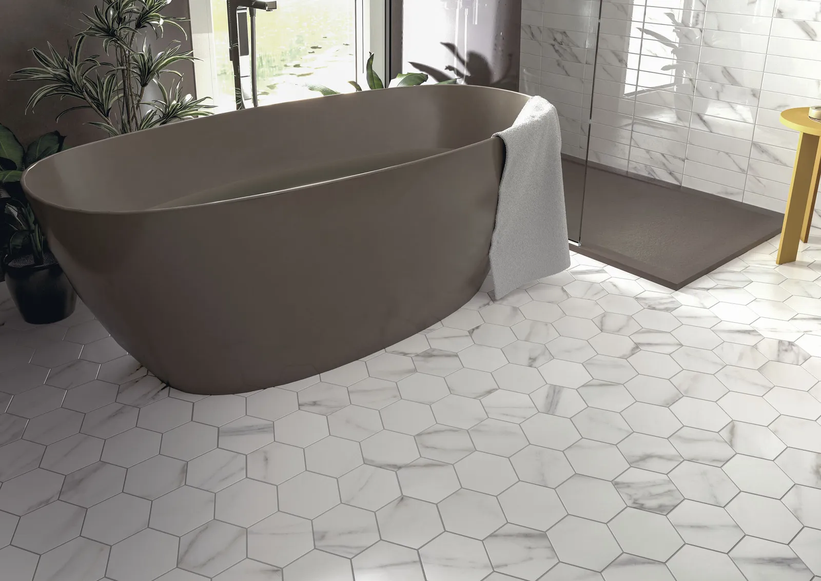 Hexagon Ducale Mat 15x17, foto 3 van 3