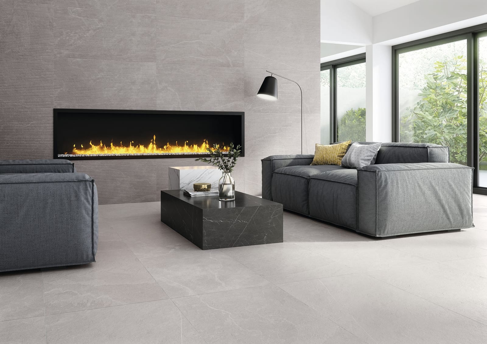 Overland Greige Groove 60x120 rett, foto 2 van 2