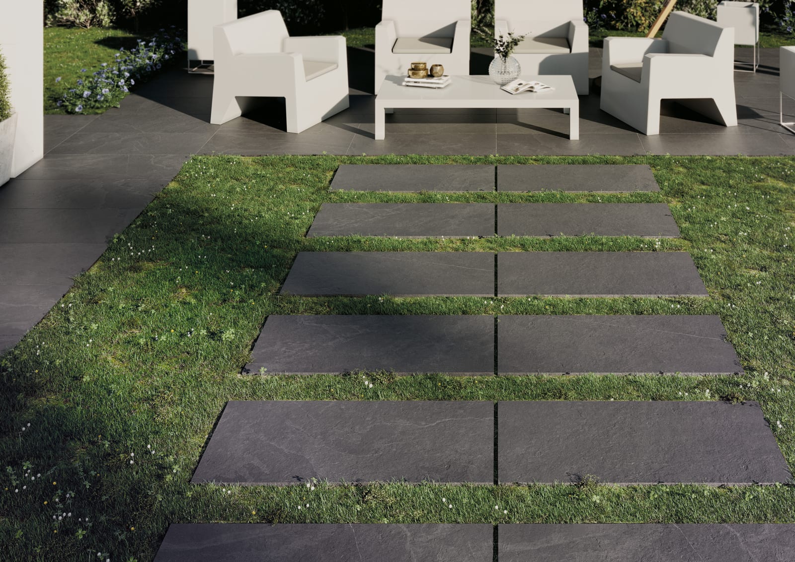 Terrastegel Overland Anthracite 60x60 rett 20mm, foto 2 van 2