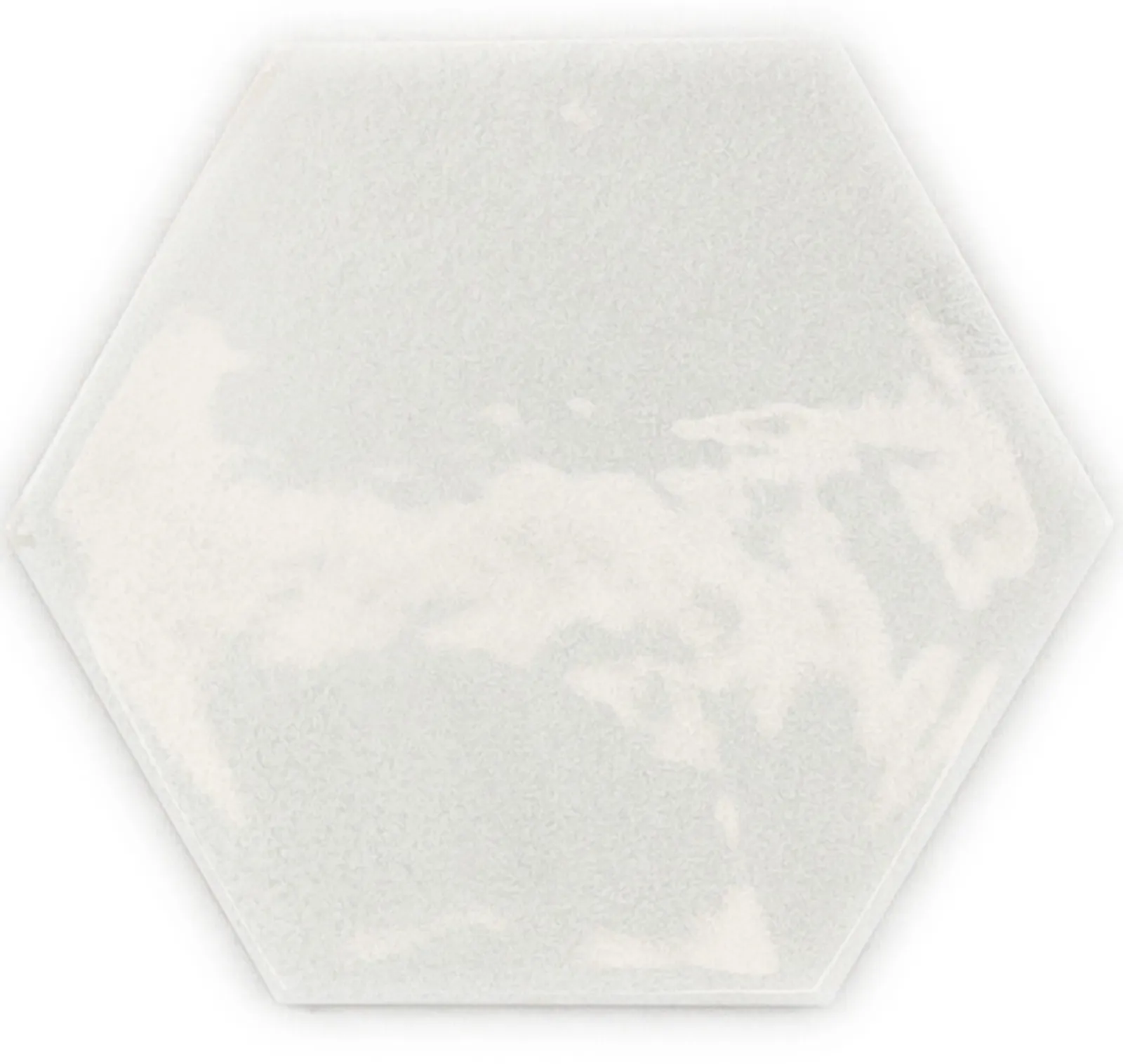 Hexagon Moon White glans 16x18