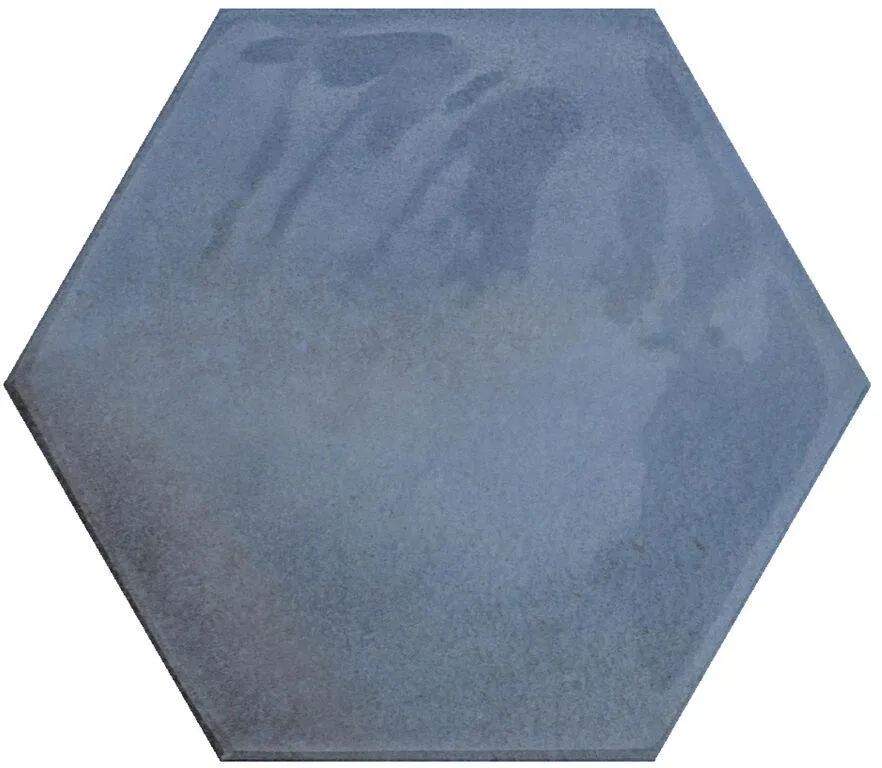 Sample Hexagon Moon Blue glans 16x18 (sample tegel)