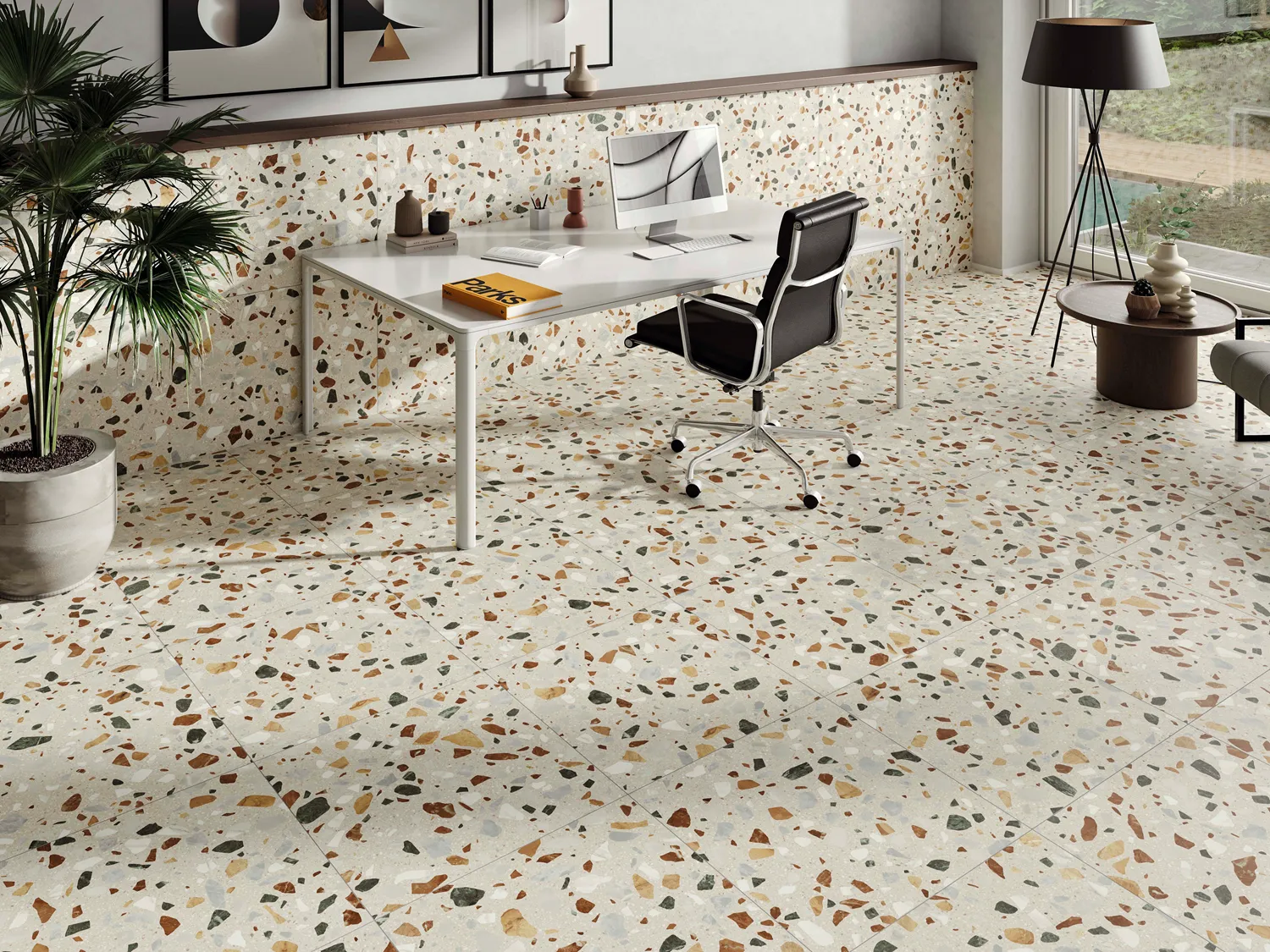 Crisp XL Beige terrazzo 60x60 rett, foto 4 van 4