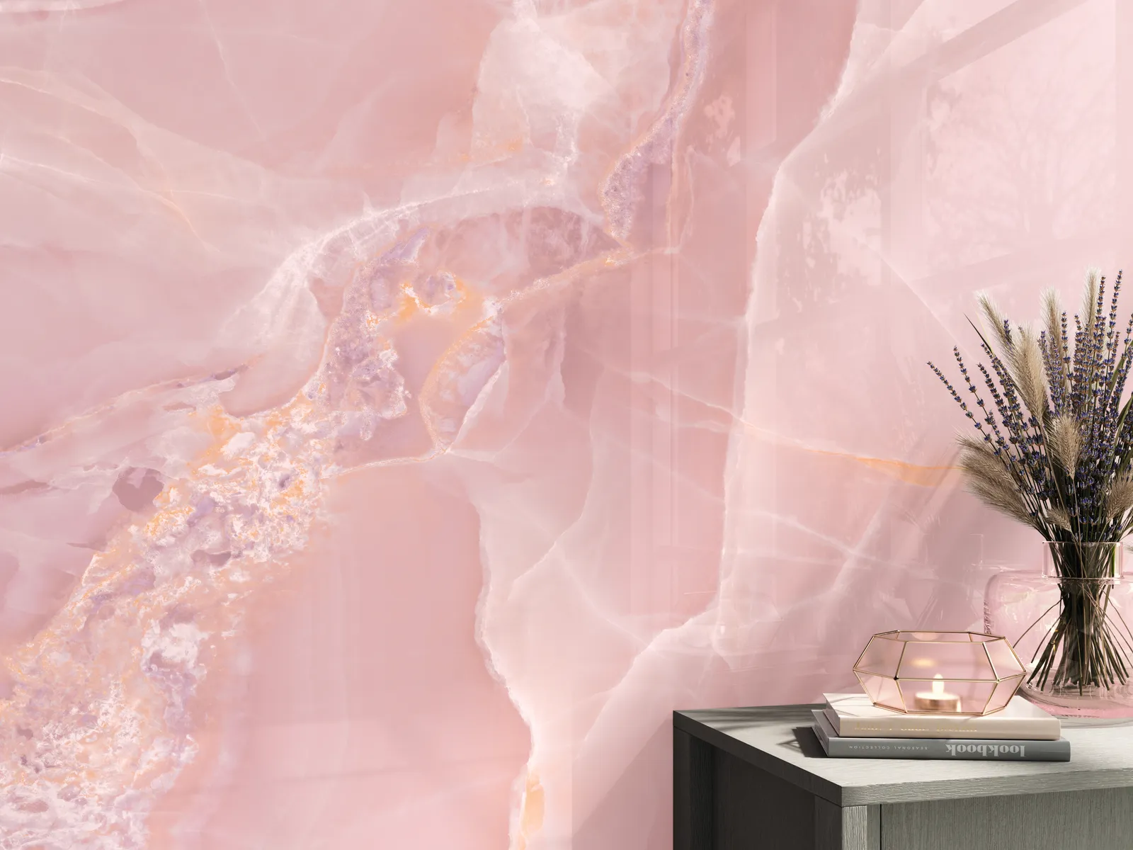 Onyx Rose polished 120x260 rett, foto 2 van 3