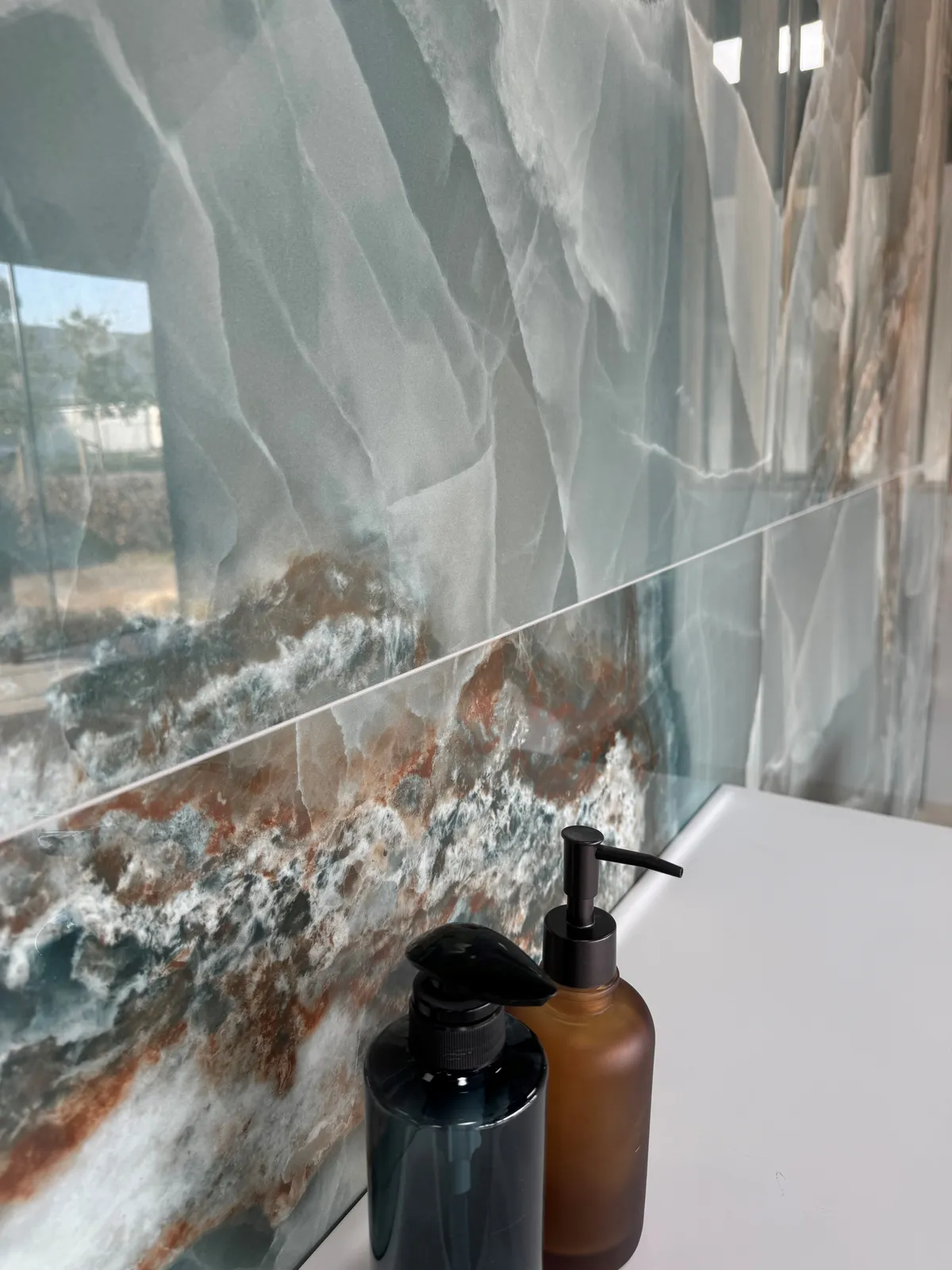 Onyx Turquoise polished 120x120 rett, foto 4 van 4