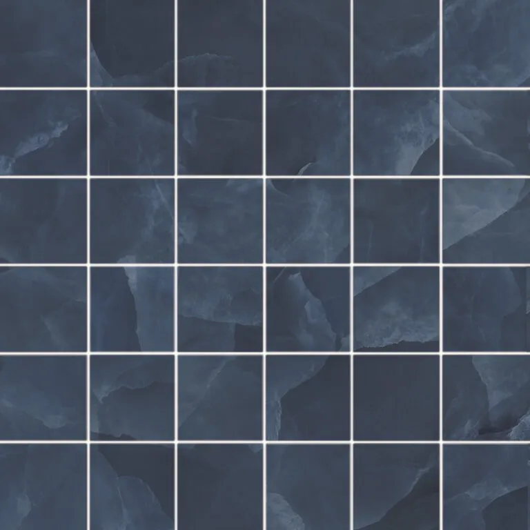 Onyx ek Blue mozaiek pulido 5x5 op net van 30x30
