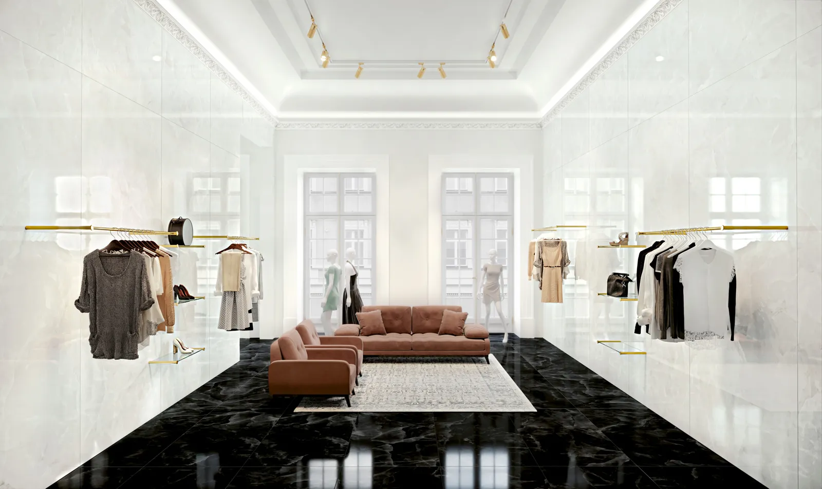 Onyx White pulido 60x120 rett, foto 3 van 4