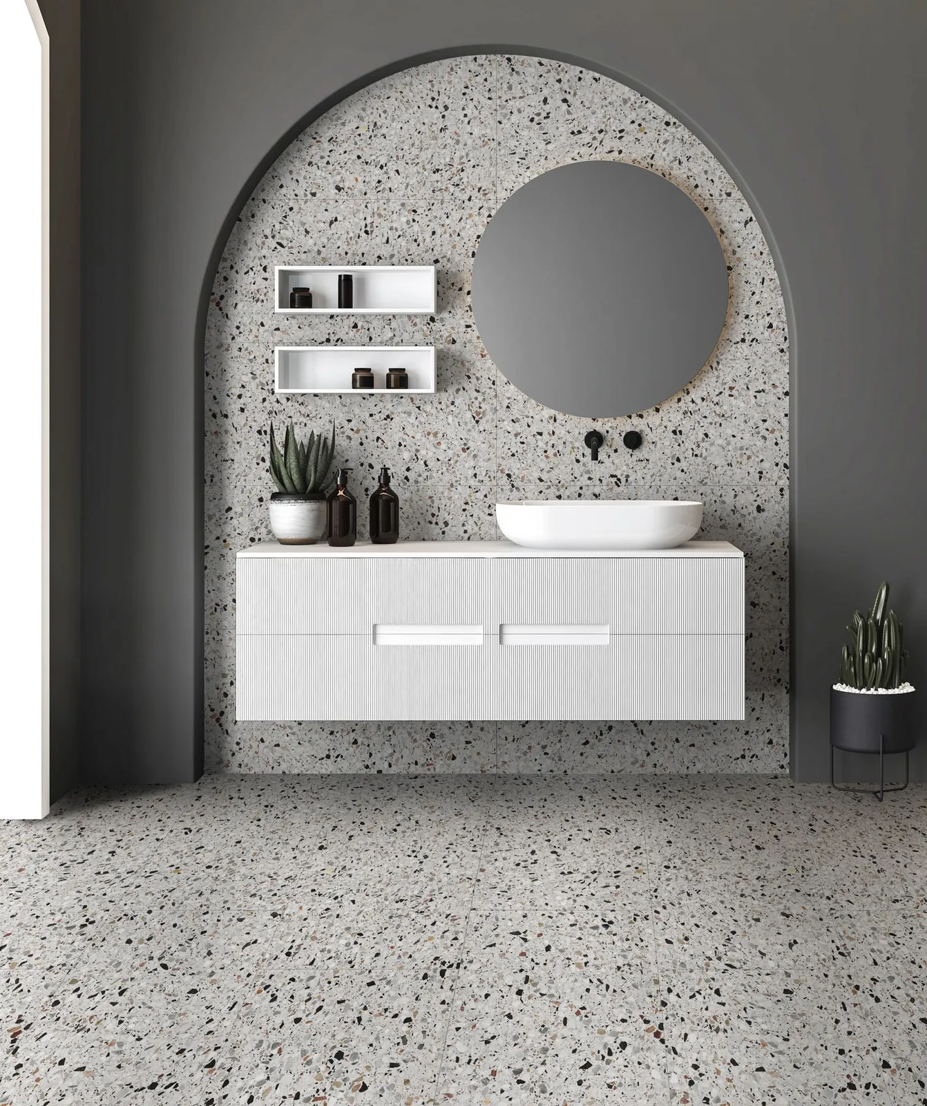 Medley terrazzo White 60x60 rett, foto 2 van 3