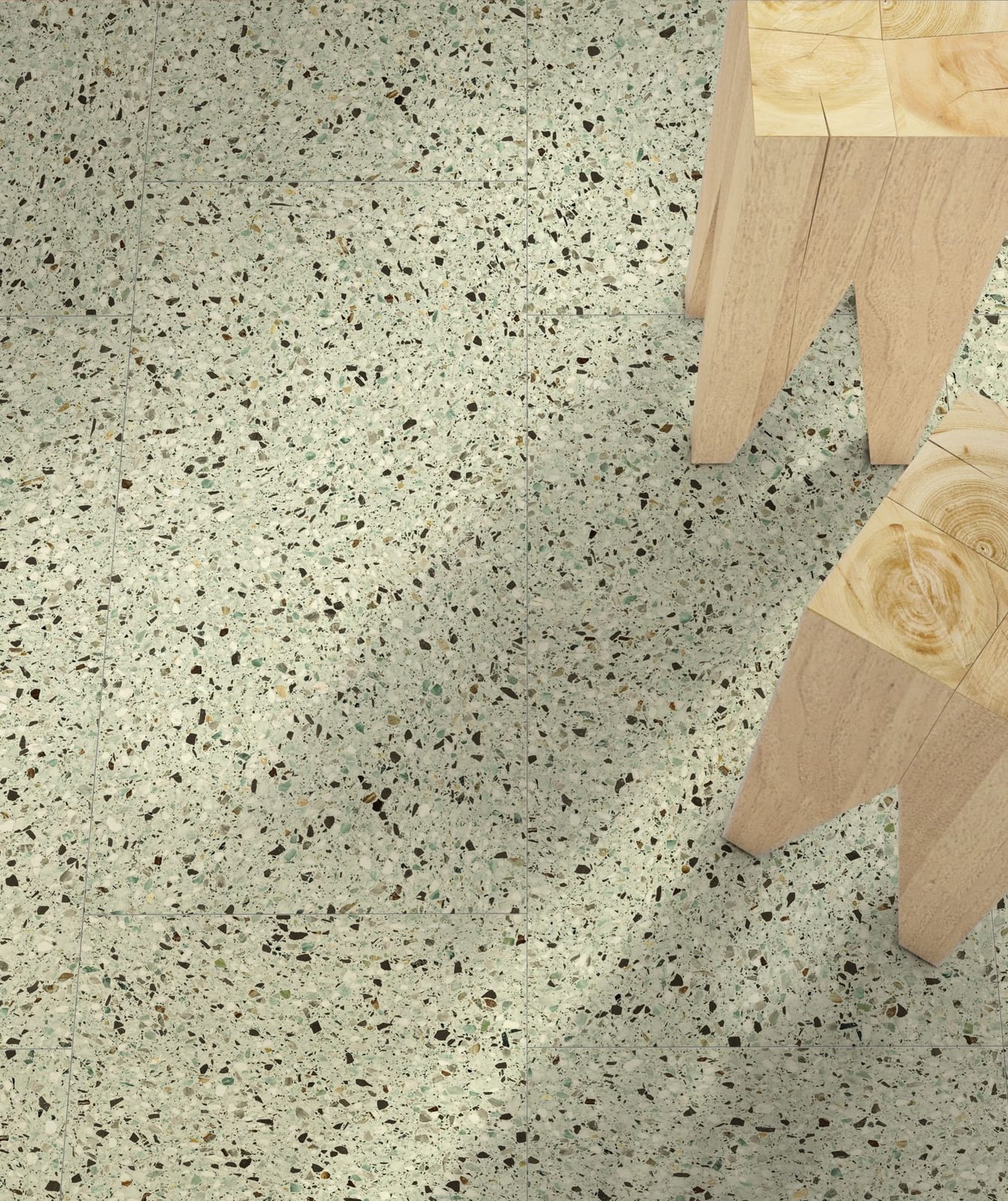 Medley terrazzo Leaf 120x120 rett, foto 2 van 2