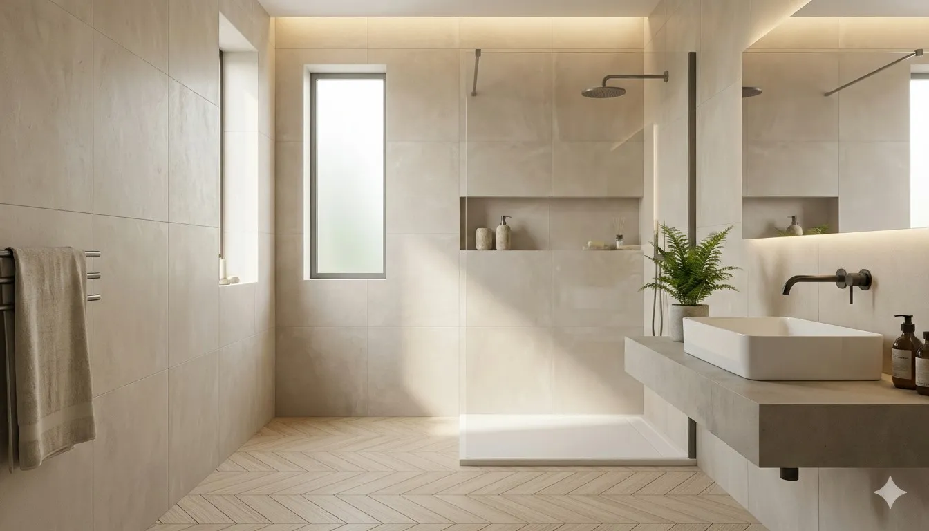 Beton Cire Bercy Nude 60x60 rett, foto 2 van 2
