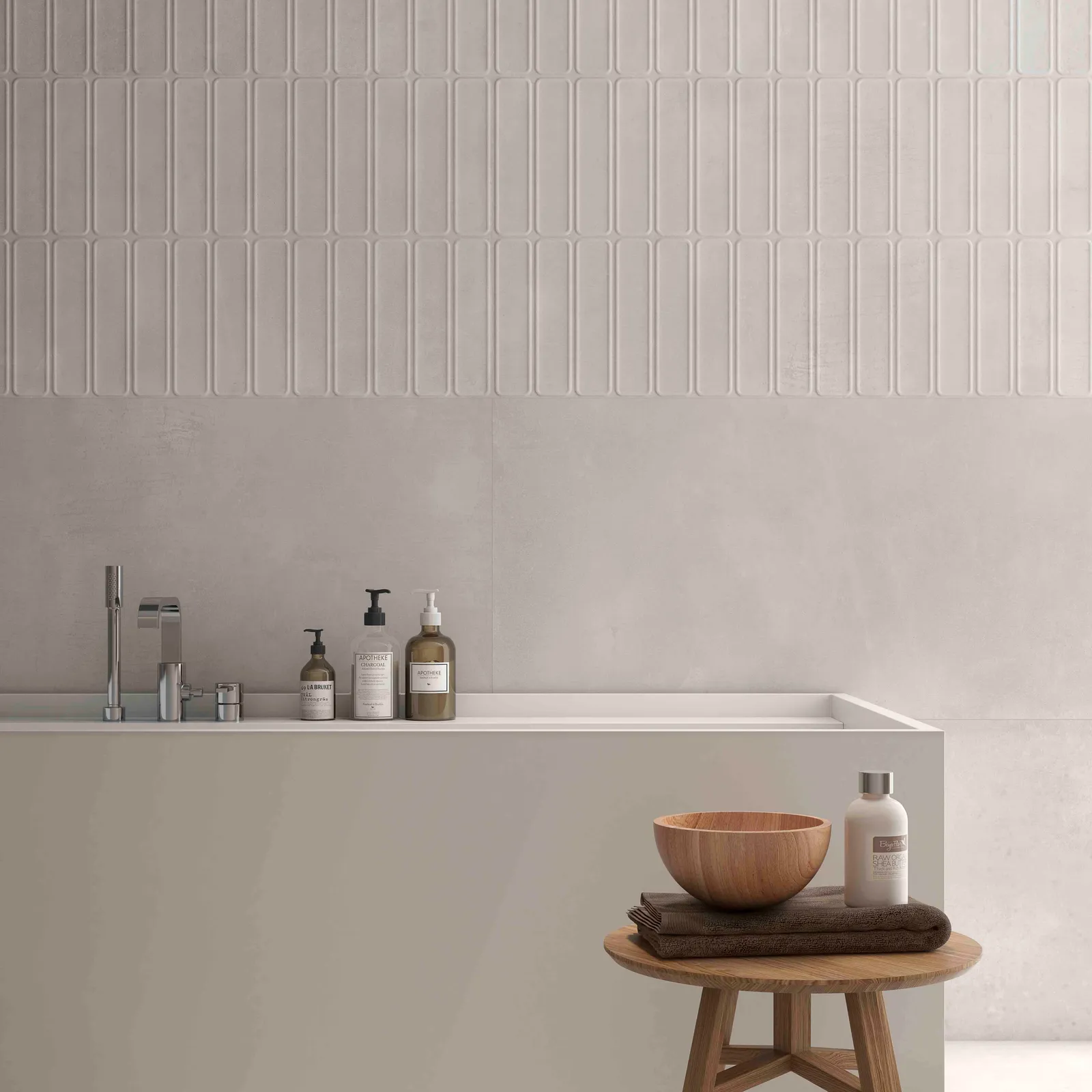 Beton Cire Bercy Bianco 60x120 rett, foto 3 van 5