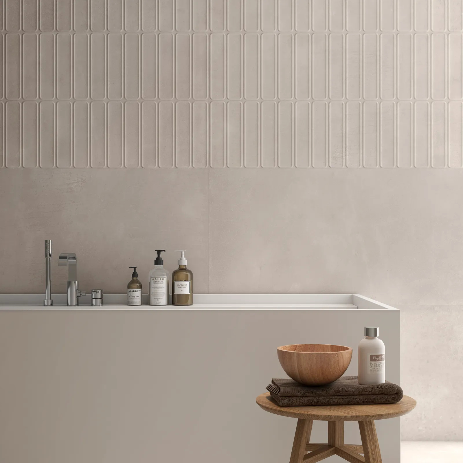 Beton Cire Bercy Nude 60x120 rett, foto 2 van 4