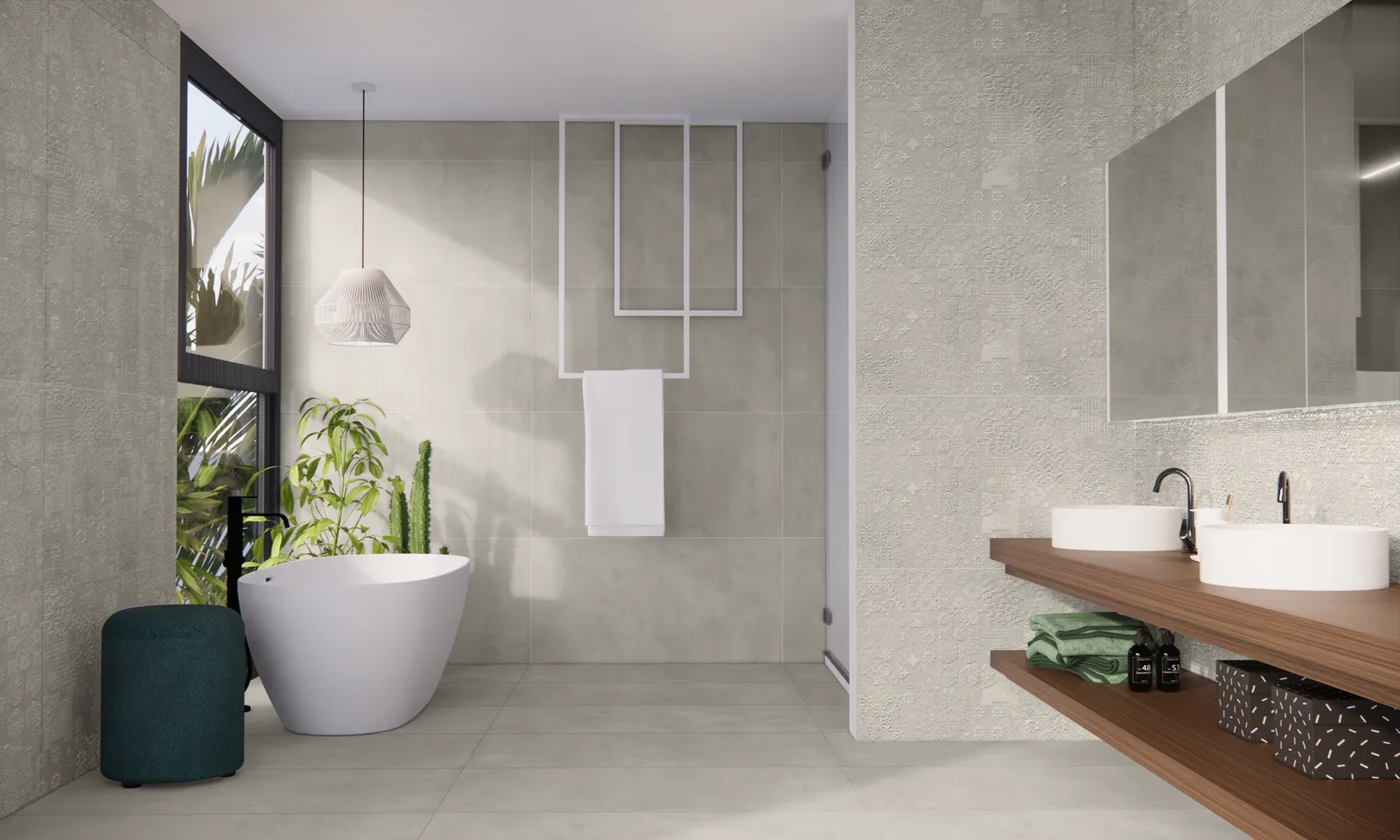 Beton Cire Bercy Nude 60x120 rett, foto 4 van 4