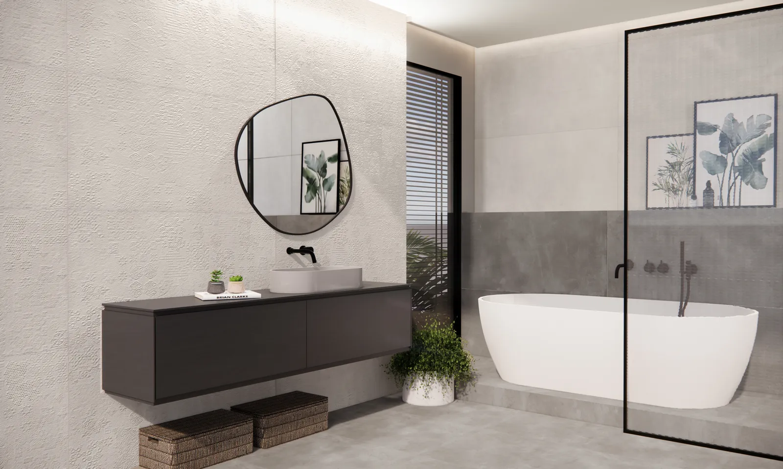 Beton Cire Bercy Nude decor wandtegel 60x120 rett, foto 3 van 3