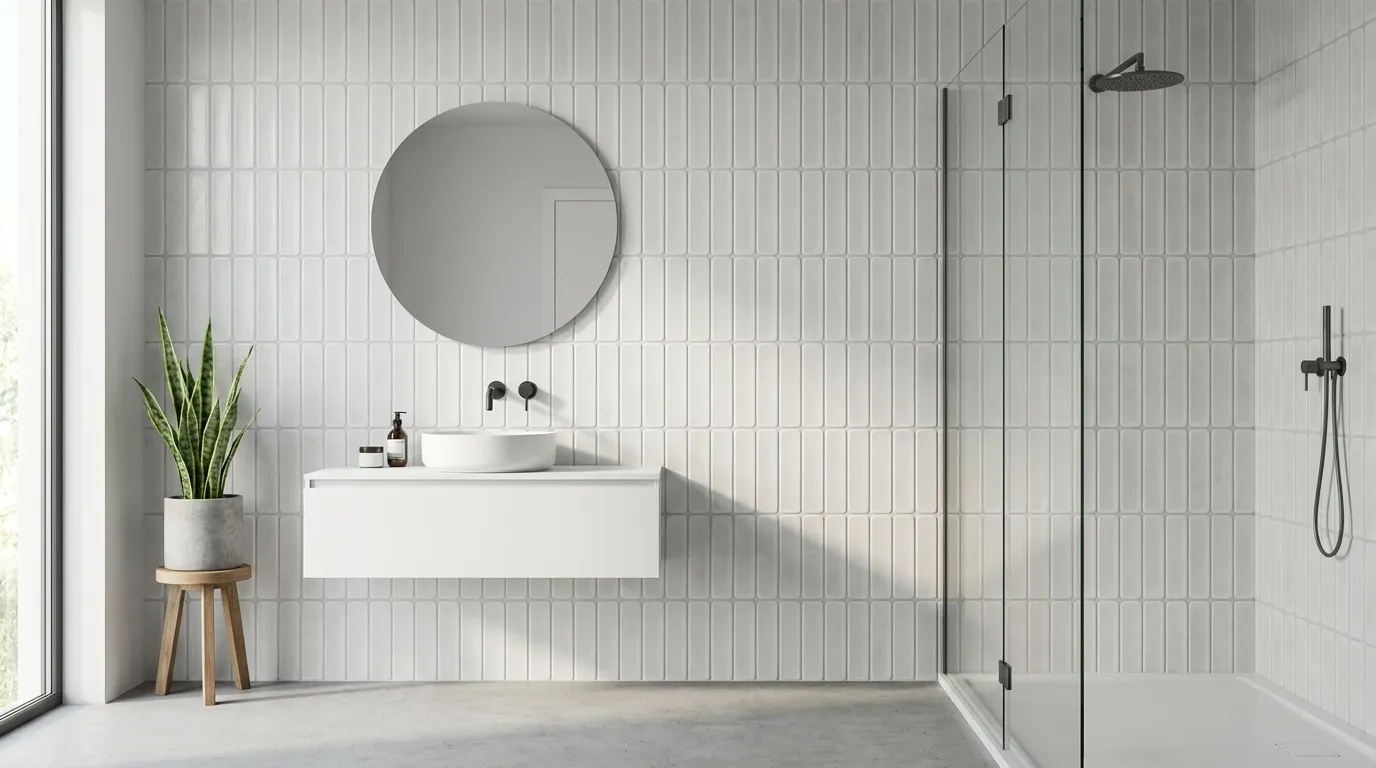 Beton Cire Bercy Bianco relieve wandtegel 60x120 rett, foto 2 van 2