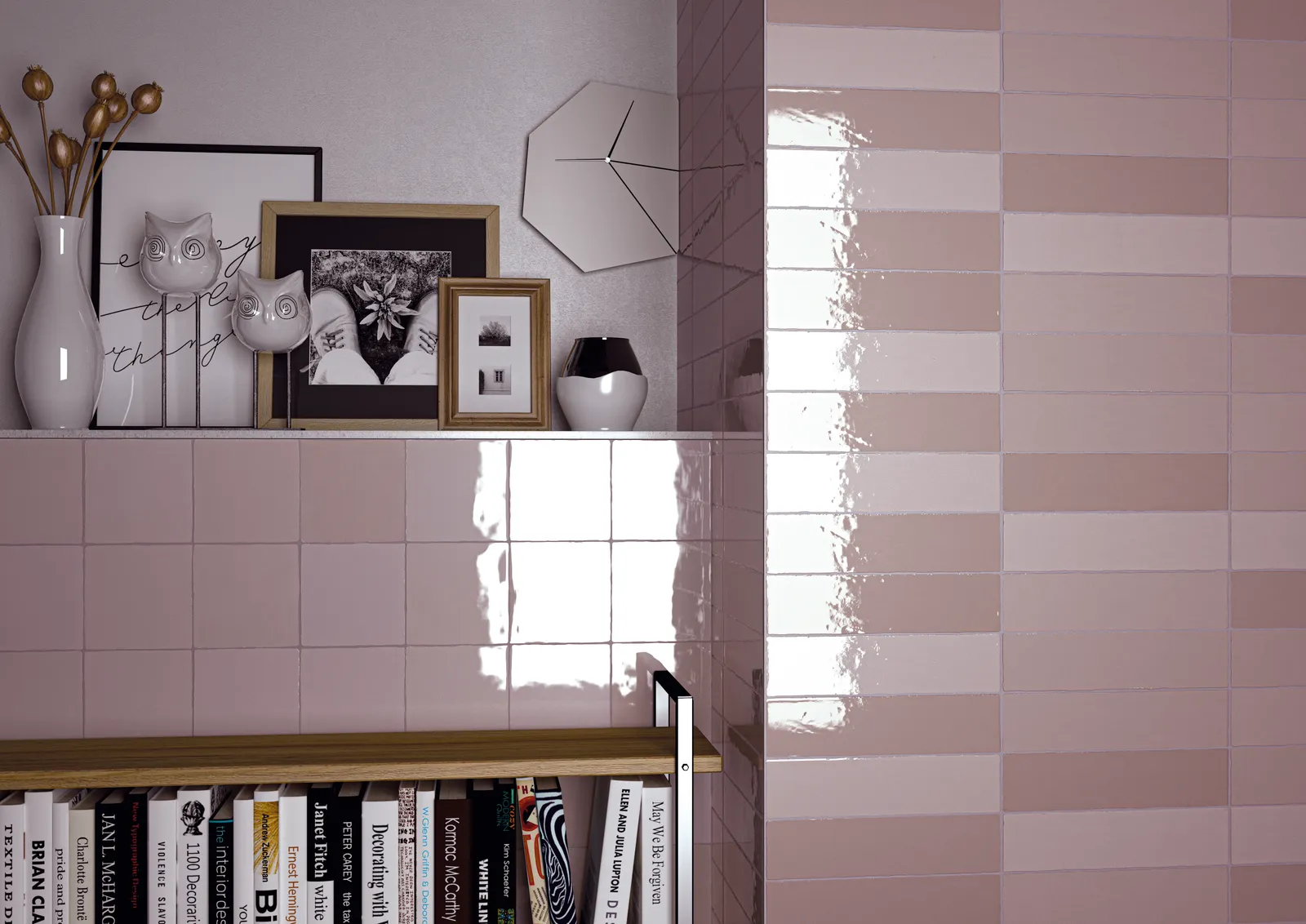Moos Pink handvorm 6,5x26 glans, foto 2 van 2