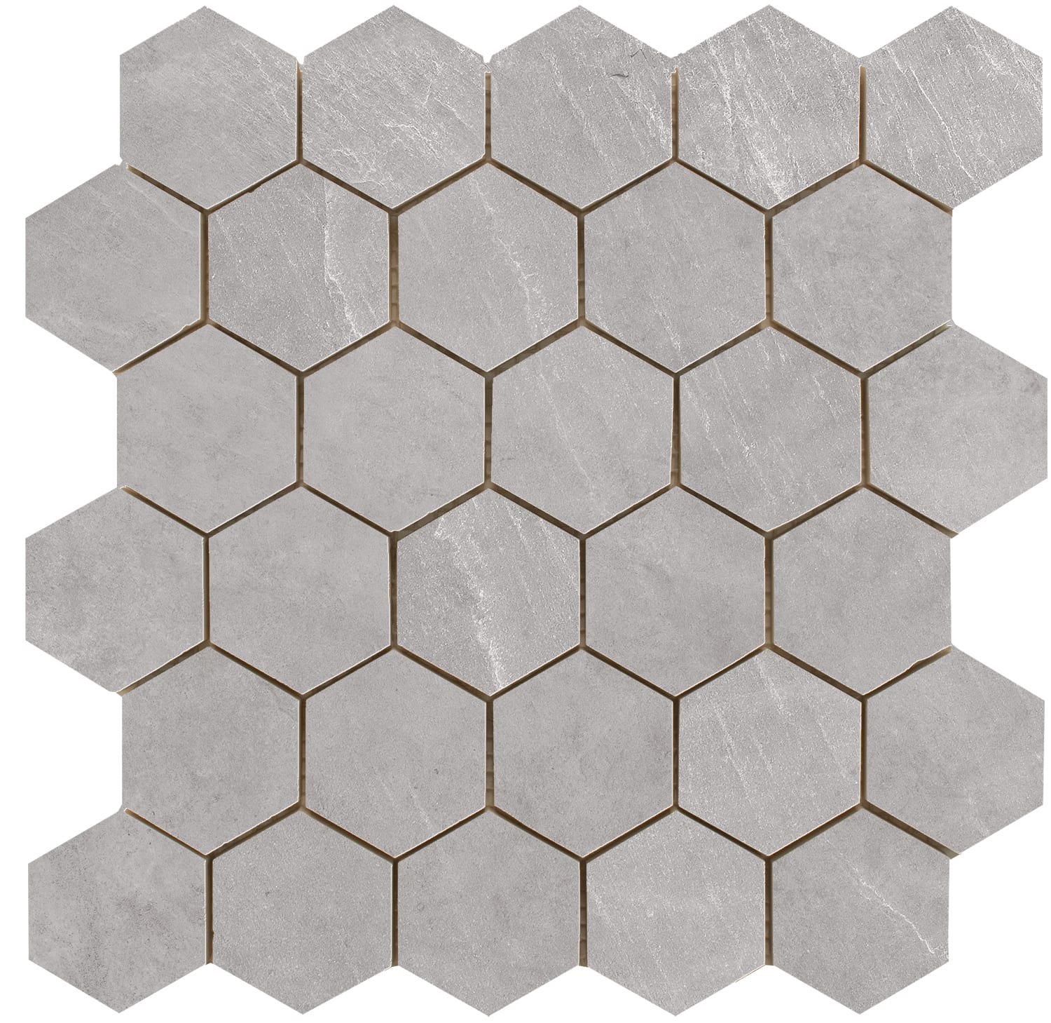 Statale Greige hexagon mozaiek op net van 26,3x27,4