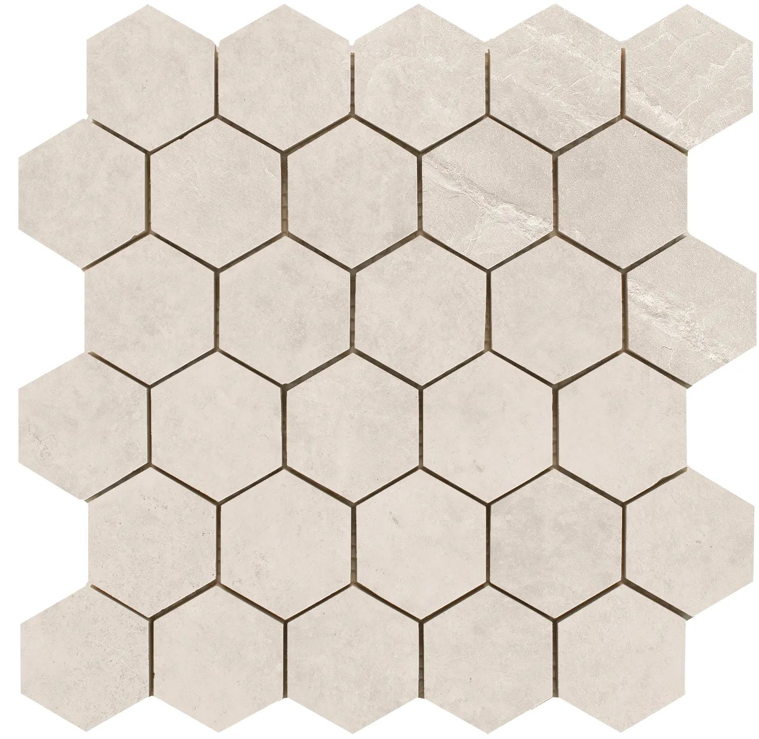 Statale Sand hexagon mozaiek op net van 26,3x27,4