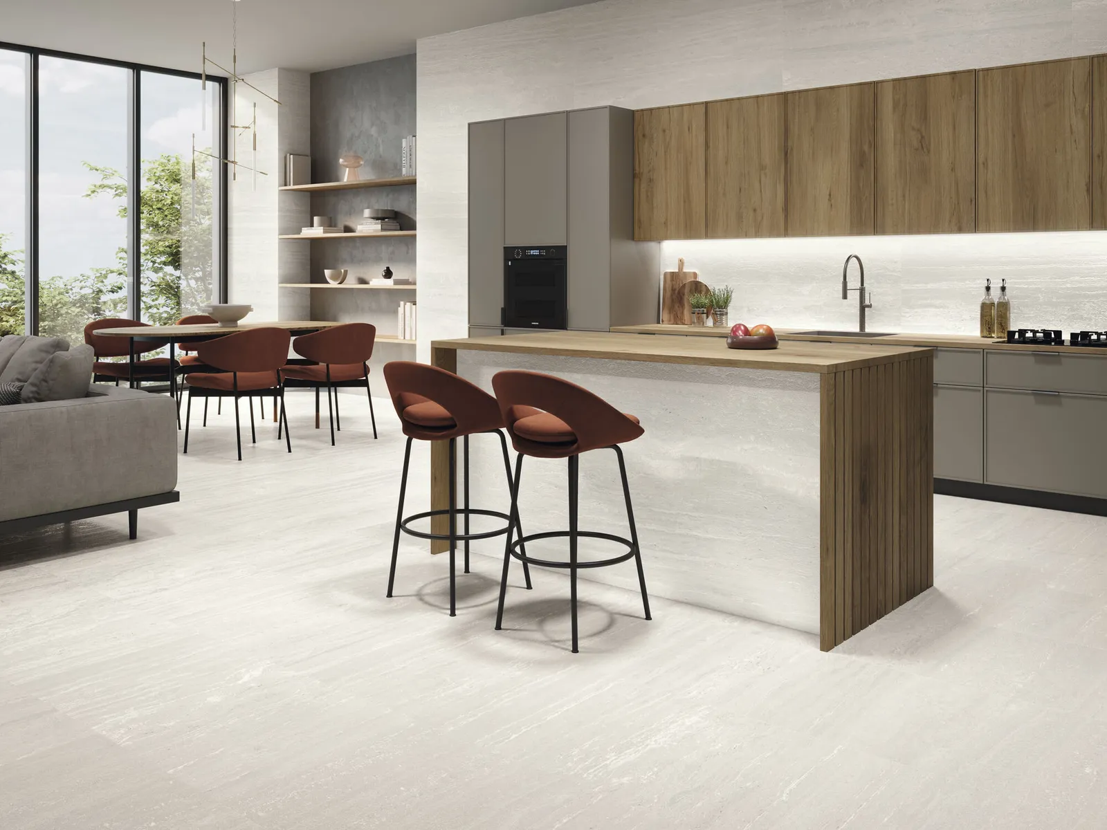 Venice Bianco wandtegel 30x90 rett, foto 2 van 2