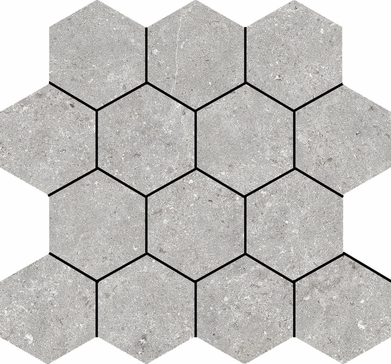 Stoneland Pearl mozaiek hexagon op net van 29x27cm