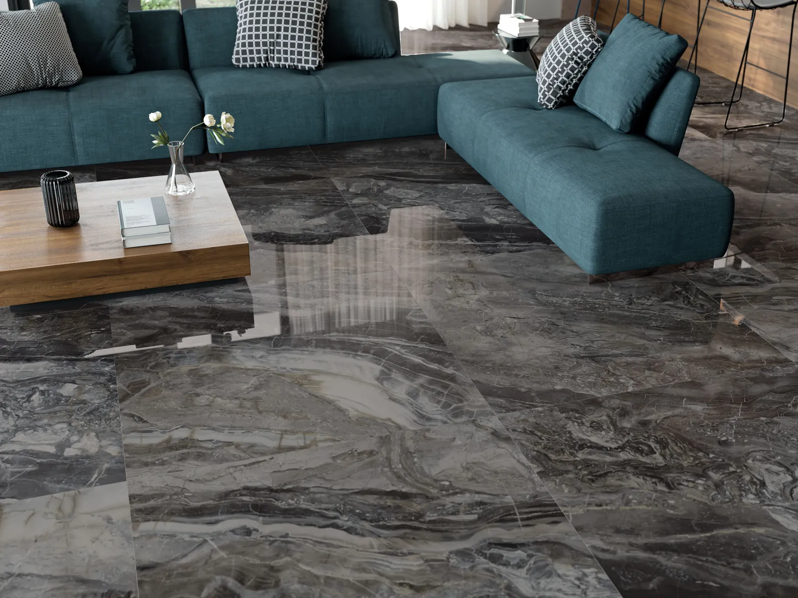 Luxury Dark gepolijst 60x120 rett, foto 4 van 4