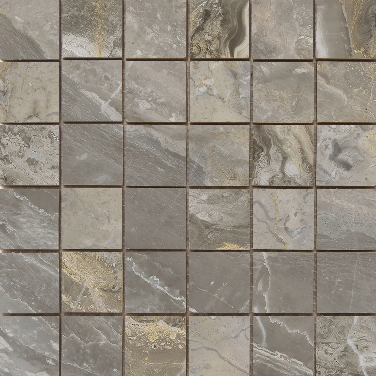 Luxury mozaiek Nature gepolijst 5x5 op net van 30x30