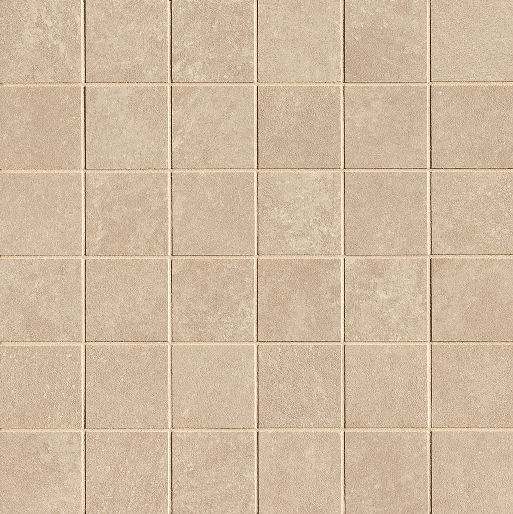 Nobu Beige macro mosaico 5x5 op net van 30x30