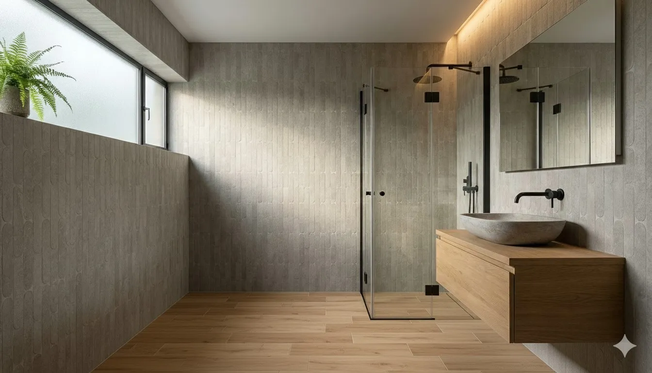 Nobu Grey curve mosaico 3,5x14,5 op net van 29x29,5, foto 2 van 2
