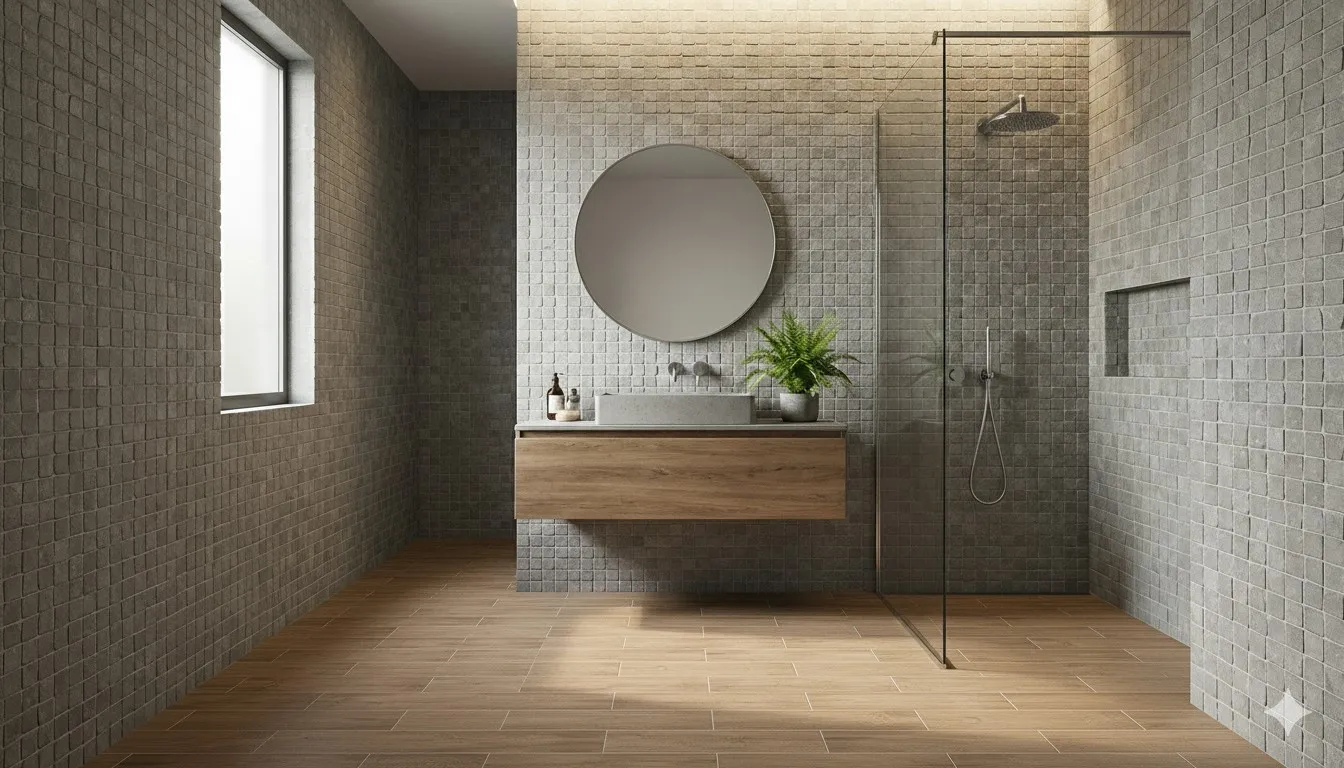 Maku Grey micro mosaico mat anticato 1,2x1,2 op net, foto 2 van 2
