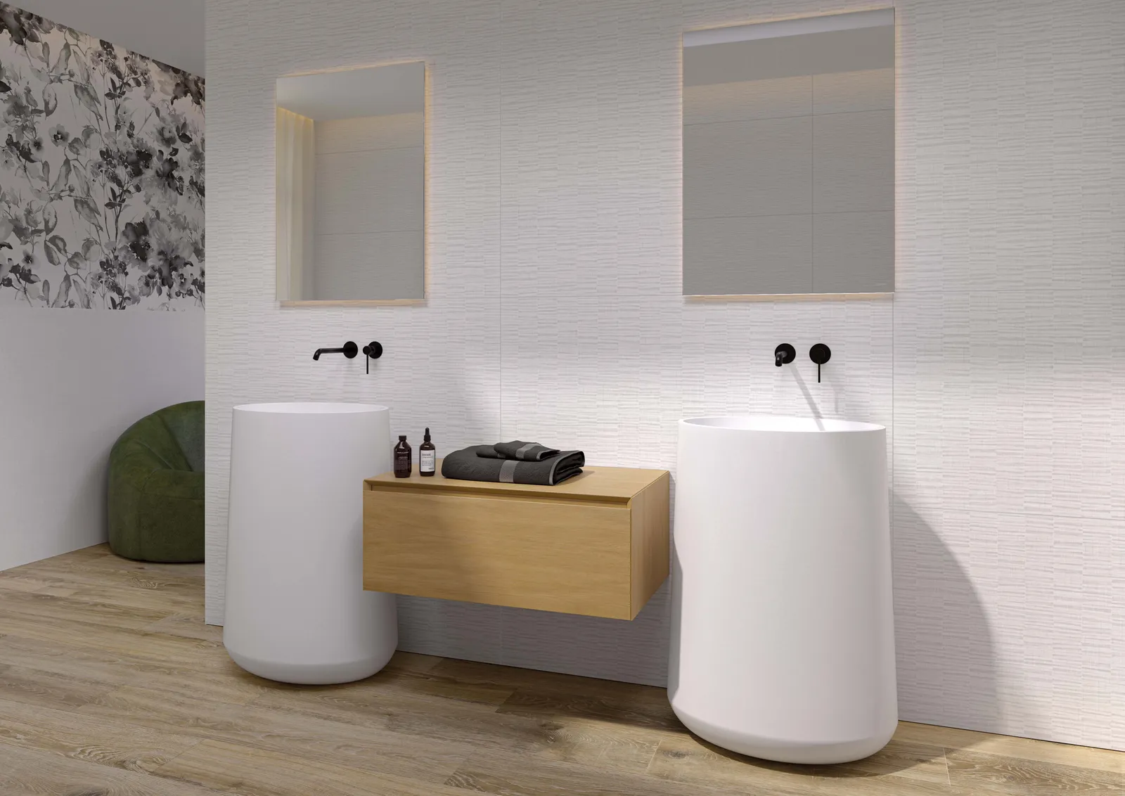 Villore White wandtegel mat 60x120 rett, foto 5 van 5