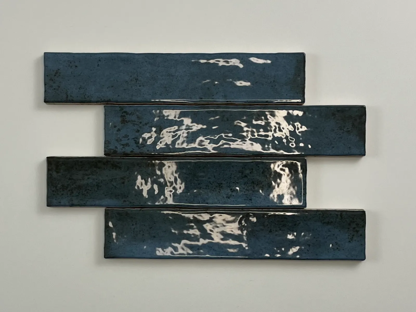 Kalon Blue wandtegel 5x25 glans, foto 2 van 4